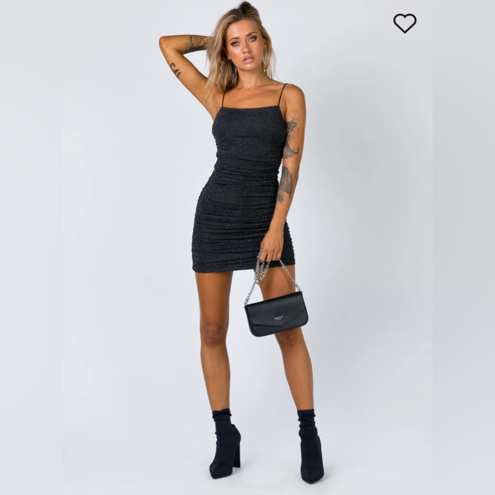 Princess Polly black sparkly mini dress